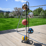 Sport si Outdoor - Echipament Sportiv - Accesorii echipament sportiv - Depozitare si transport articole sportive - Suport pentru mingi, negru, metal, LOBY - Infinity.ro