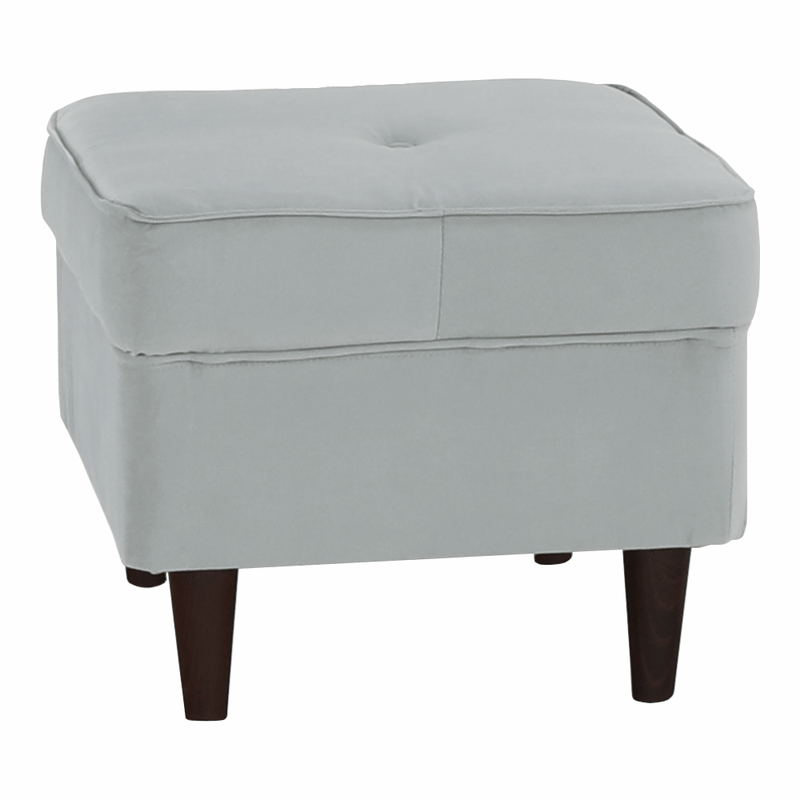 Casa si Gradina - Mobilier - Scaune si fotolii - Tabureti - Taburet modern, gri deschis/nuc, RUFINO 3 NEW - Infinity.ro