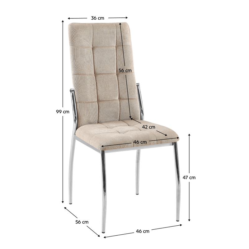 Casa si Gradina - Mobilier - Scaune si fotolii - Scaune - Scaun, tesatura maro/metal, ADORA 2 NEW - Infinity.ro