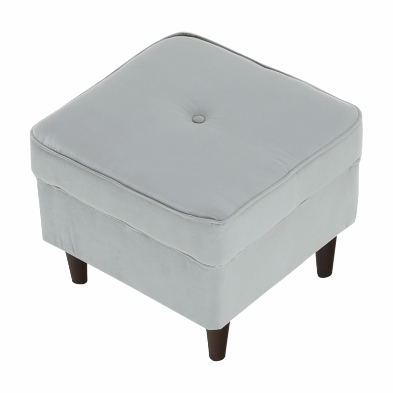 Casa si Gradina - Mobilier - Scaune si fotolii - Tabureti - Taburet modern, gri deschis/nuc, RUFINO 3 NEW - Infinity.ro