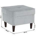 Casa si Gradina - Mobilier - Scaune si fotolii - Tabureti - Taburet modern, gri deschis/nuc, RUFINO 3 NEW - Infinity.ro
