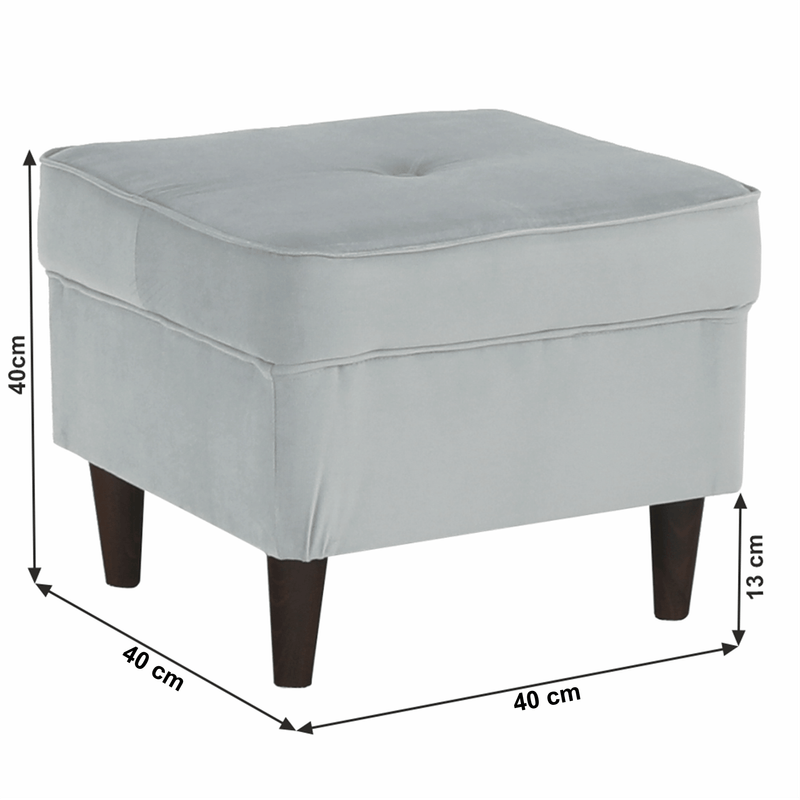 Casa si Gradina - Mobilier - Scaune si fotolii - Tabureti - Taburet modern, gri deschis/nuc, RUFINO 3 NEW - Infinity.ro