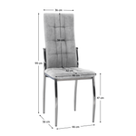 Casa si Gradina - Mobilier - Scaune si fotolii - Scaune - Scaun, tesatura gri/metal, ADORA 2 NEW - Infinity.ro