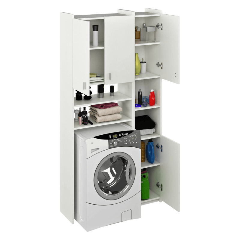 Casa si Gradina - Mobilier - Mobilier baie - Corpuri baie - Dulap deasupra masinii de spalat cu raft, alb, MIRALI - Infinity.ro