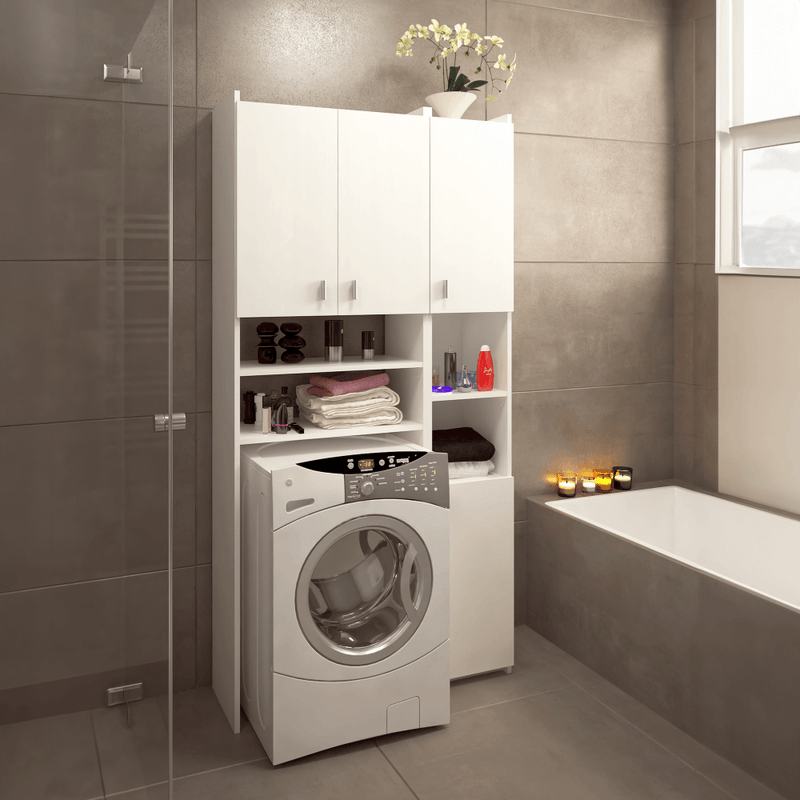 Casa si Gradina - Mobilier - Mobilier baie - Corpuri baie - Dulap deasupra masinii de spalat cu raft, alb, MIRALI - Infinity.ro