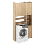 Casa si Gradina - Mobilier - Mobilier baie - Corpuri baie - Dulap deasupra masinii de spalat cu raft, stejar sonoma, MIRALI - Infinity.ro