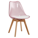 Casa si Gradina - Mobilier - Scaune si fotolii - Scaune - Scaun, roz transparent, acrilic/piele ecologica/fag, BALI 2 NEW - Infinity.ro
