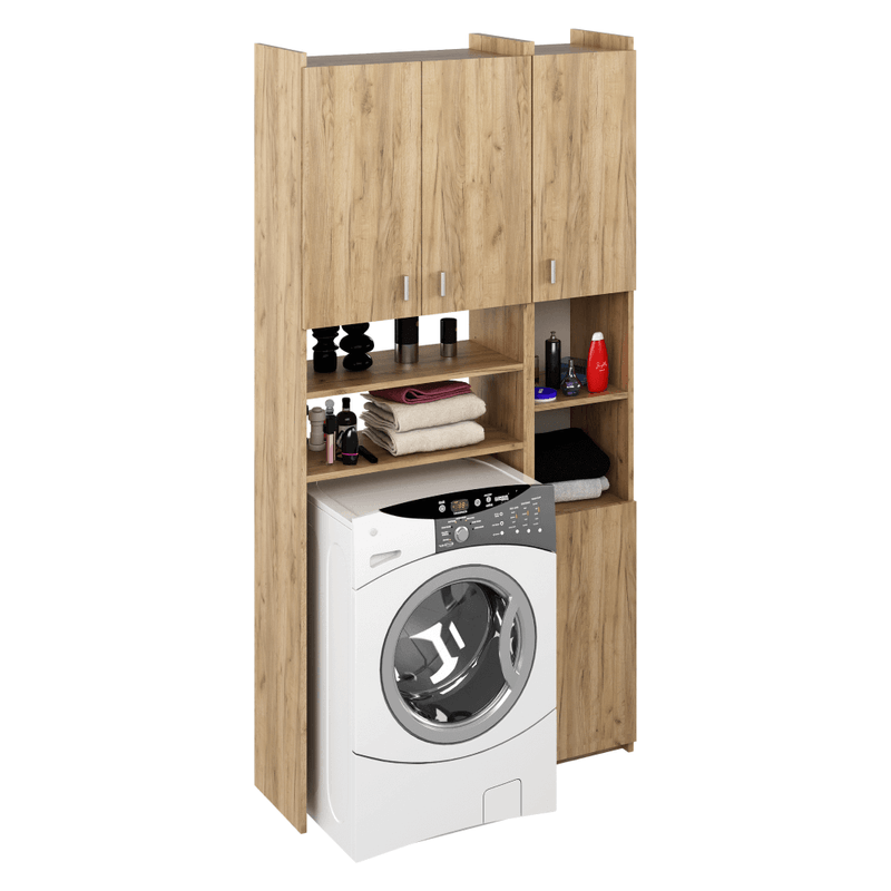 Casa si Gradina - Mobilier - Mobilier baie - Corpuri baie - Dulap deasupra masinii de spalat cu raft, stejar artisan, MIRALI - Infinity.ro