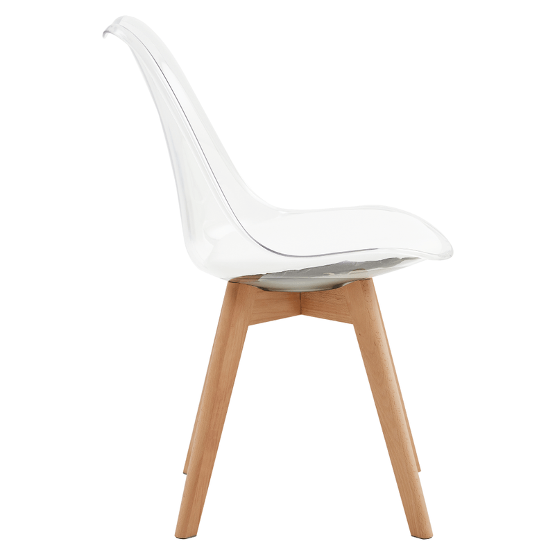 Casa si Gradina - Mobilier - Scaune si fotolii - Scaune - Scaun, transparent, acrilat/piele ecologica/fag, BALI 2 NEW - Infinity.ro