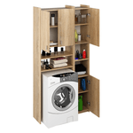 Casa si Gradina - Mobilier - Mobilier baie - Corpuri baie - Dulap deasupra masinii de spalat cu raft, stejar sonoma, MIRALI - Infinity.ro