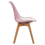 Casa si Gradina - Mobilier - Scaune si fotolii - Scaune - Scaun, roz transparent, acrilic/piele ecologica/fag, BALI 2 NEW - Infinity.ro