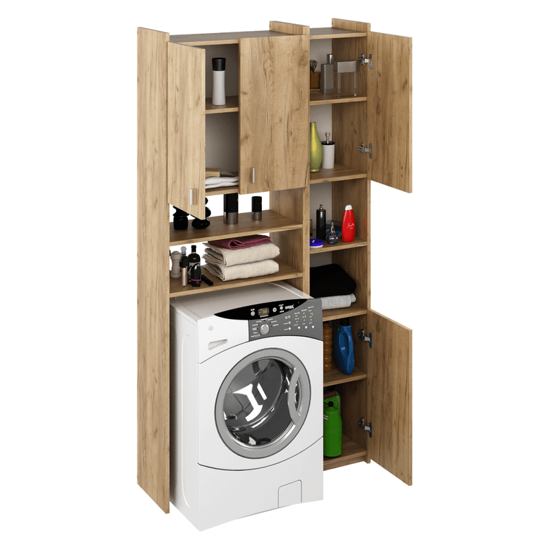 Casa si Gradina - Mobilier - Mobilier baie - Corpuri baie - Dulap deasupra masinii de spalat cu raft, stejar artisan, MIRALI - Infinity.ro