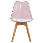 Casa si Gradina - Mobilier - Scaune si fotolii - Scaune - Scaun, roz transparent, acrilic/piele ecologica/fag, BALI 2 NEW - Infinity.ro