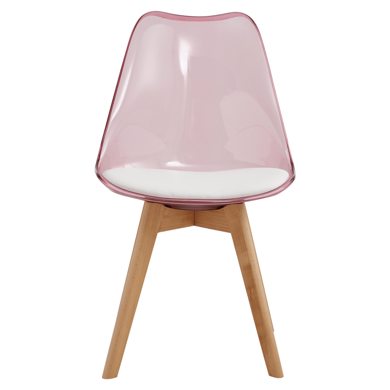 Casa si Gradina - Mobilier - Scaune si fotolii - Scaune - Scaun, roz transparent, acrilic/piele ecologica/fag, BALI 2 NEW - Infinity.ro