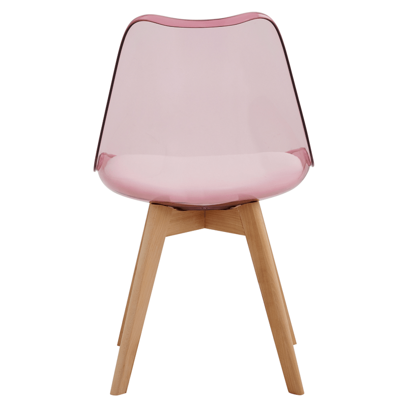 Casa si Gradina - Mobilier - Scaune si fotolii - Scaune - Scaun, roz transparent, acrilic/piele ecologica/fag, BALI 2 NEW - Infinity.ro