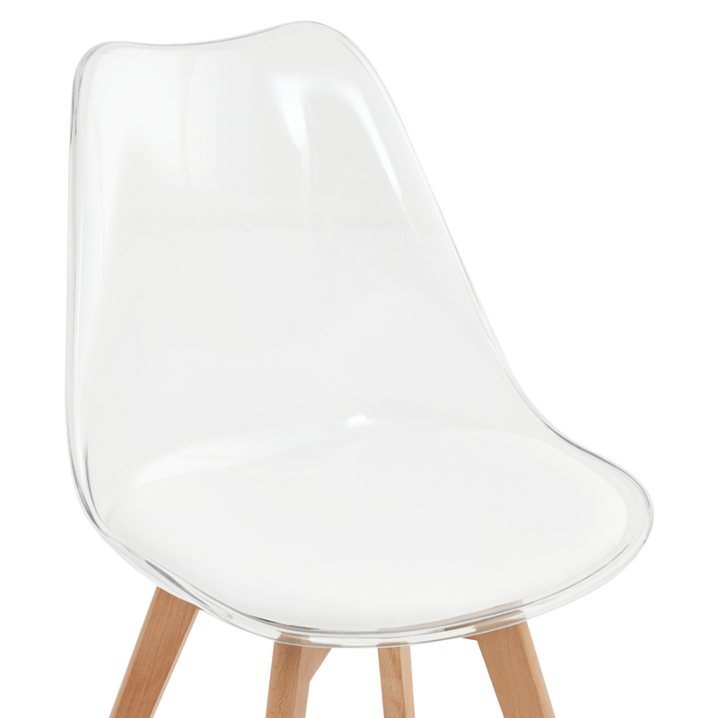 Casa si Gradina - Mobilier - Scaune si fotolii - Scaune - Scaun, transparent, acrilat/piele ecologica/fag, BALI 2 NEW - Infinity.ro