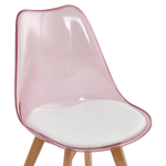 Casa si Gradina - Mobilier - Scaune si fotolii - Scaune - Scaun, roz transparent, acrilic/piele ecologica/fag, BALI 2 NEW - Infinity.ro