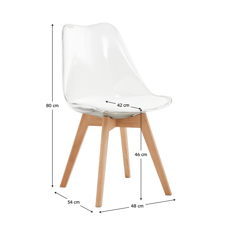 Casa si Gradina - Mobilier - Scaune si fotolii - Scaune - Scaun, transparent, acrilat/piele ecologica/fag, BALI 2 NEW - Infinity.ro