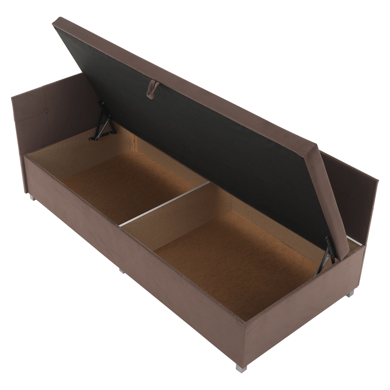 Casa si Gradina - Mobilier - Paturi si accesorii - Paturi - Canapea extensibila cu spatiu de depozitare, maro Taupe, AURIA UNI - Infinity.ro