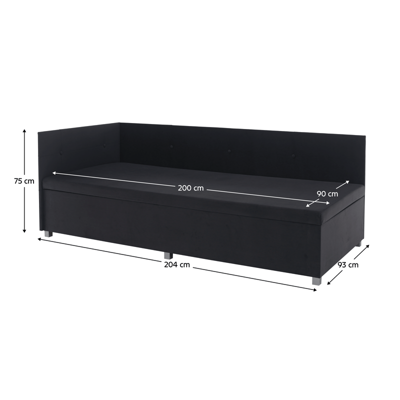 Casa si Gradina - Mobilier - Paturi si accesorii - Paturi - Canapea cu spatiu de depozitare, gri, AURIA UNI - Infinity.ro