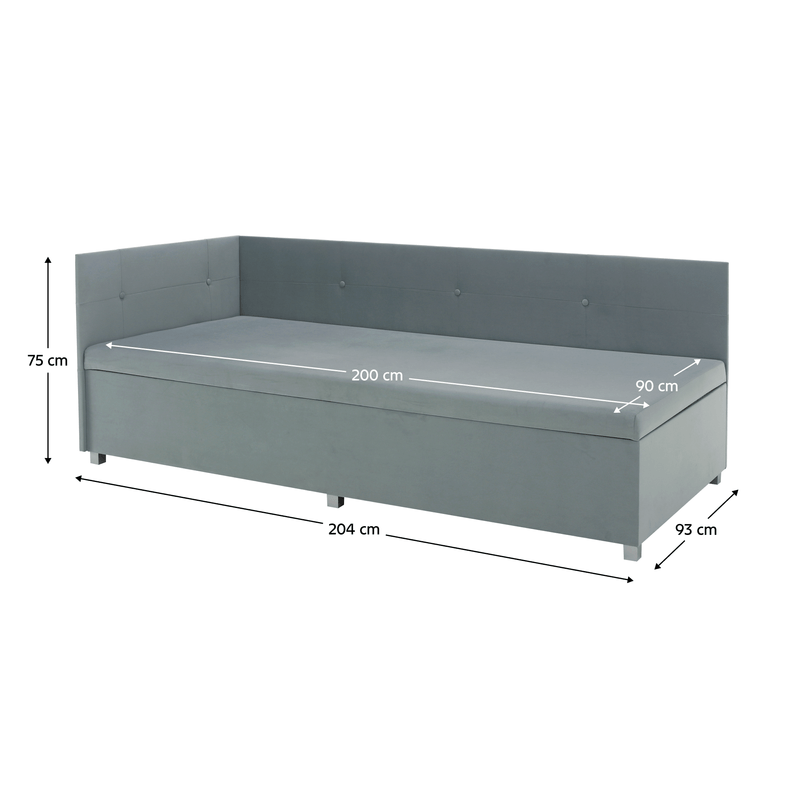 Casa si Gradina - Mobilier - Paturi si accesorii - Paturi - Pat de zi cu spatiu de depozitare, mentol, AURIA UNI - Infinity.ro