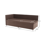 Casa si Gradina - Mobilier - Paturi si accesorii - Paturi - Canapea extensibila cu spatiu de depozitare, maro Taupe, AURIA UNI - Infinity.ro
