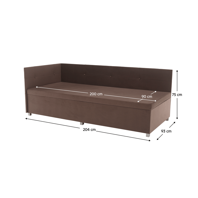 Casa si Gradina - Mobilier - Paturi si accesorii - Paturi - Canapea extensibila cu spatiu de depozitare, maro Taupe, AURIA UNI - Infinity.ro