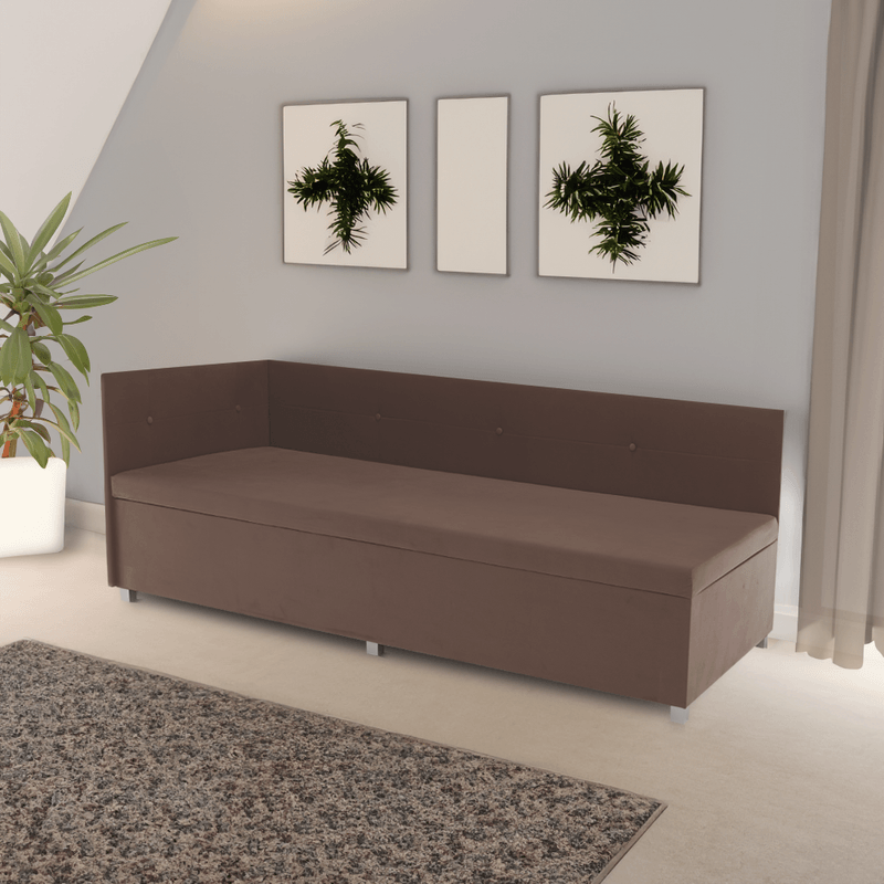 Casa si Gradina - Mobilier - Paturi si accesorii - Paturi - Canapea extensibila cu spatiu de depozitare, maro Taupe, AURIA UNI - Infinity.ro