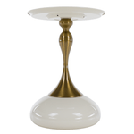 Casa si Gradina - Mobilier - Comode si corpuri - Console - Masuta auxiliara, alb Ivory/auriu, FEJ - Infinity.ro