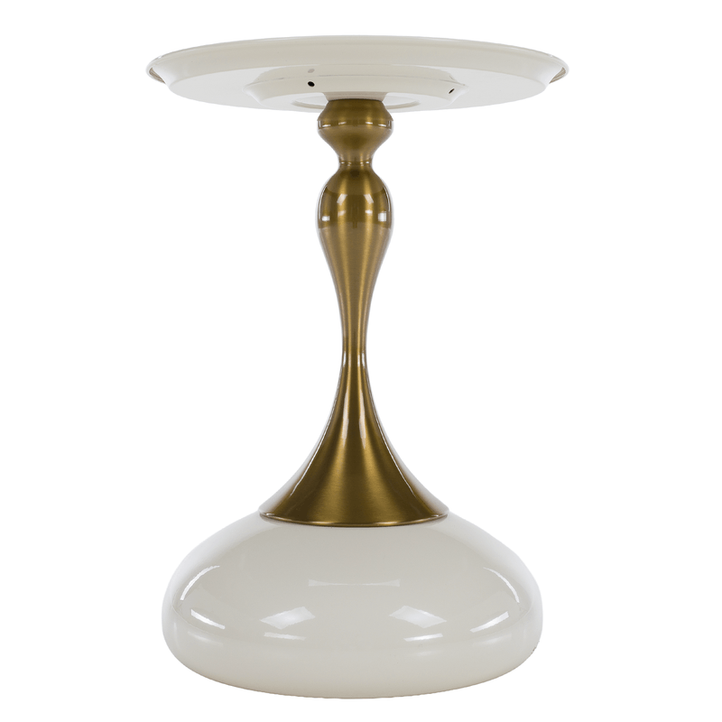 Casa si Gradina - Mobilier - Comode si corpuri - Console - Masuta auxiliara, alb Ivory/auriu, FEJ - Infinity.ro