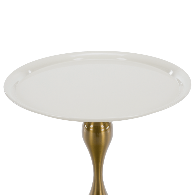 Casa si Gradina - Mobilier - Comode si corpuri - Console - Masuta auxiliara, alb Ivory/auriu, FEJ - Infinity.ro