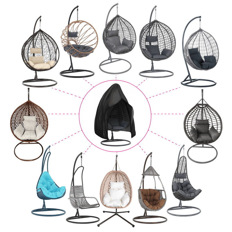 Casa si Gradina - Textile si covoare - Huse pentru mobilier - Husa de protectie pentru scaun suspendat, negru, KRYTO TYP 1 - Infinity.ro
