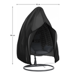 Casa si Gradina - Textile si covoare - Huse pentru mobilier - Husa de protectie pentru scaun suspendat, negru, KRYTO TYP 1 - Infinity.ro