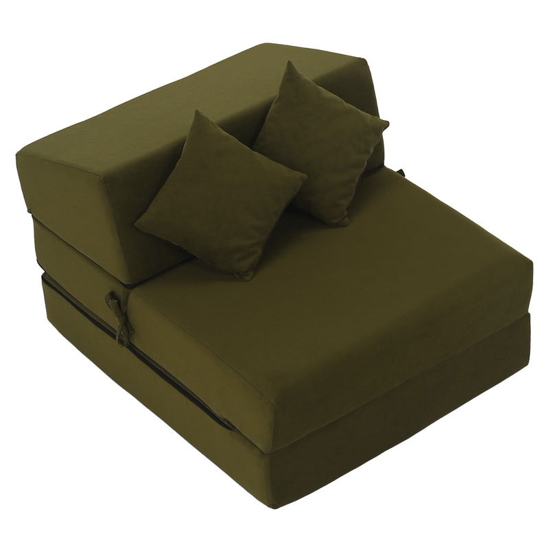 Casa si Gradina - Mobilier - Saltele si somiere - Saltele - Saltea pliabila/fotoliu extensibil, 2 in 1, masliniu, PELOS - Infinity.ro