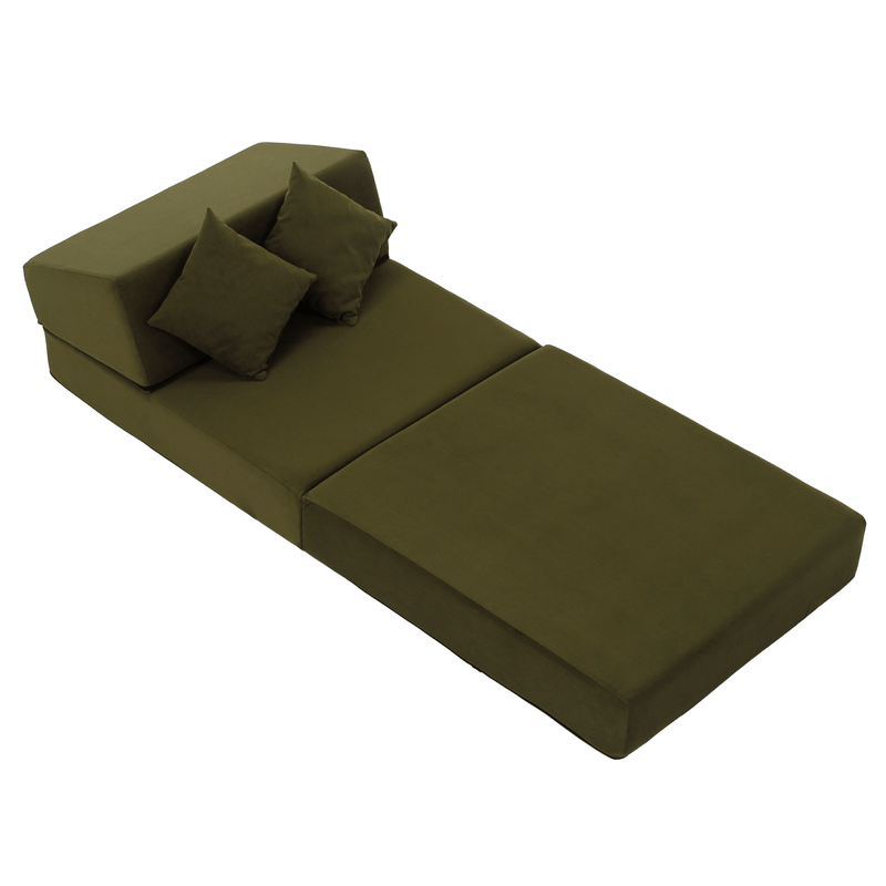 Casa si Gradina - Mobilier - Saltele si somiere - Saltele - Saltea pliabila/fotoliu extensibil, 2 in 1, masliniu, PELOS - Infinity.ro
