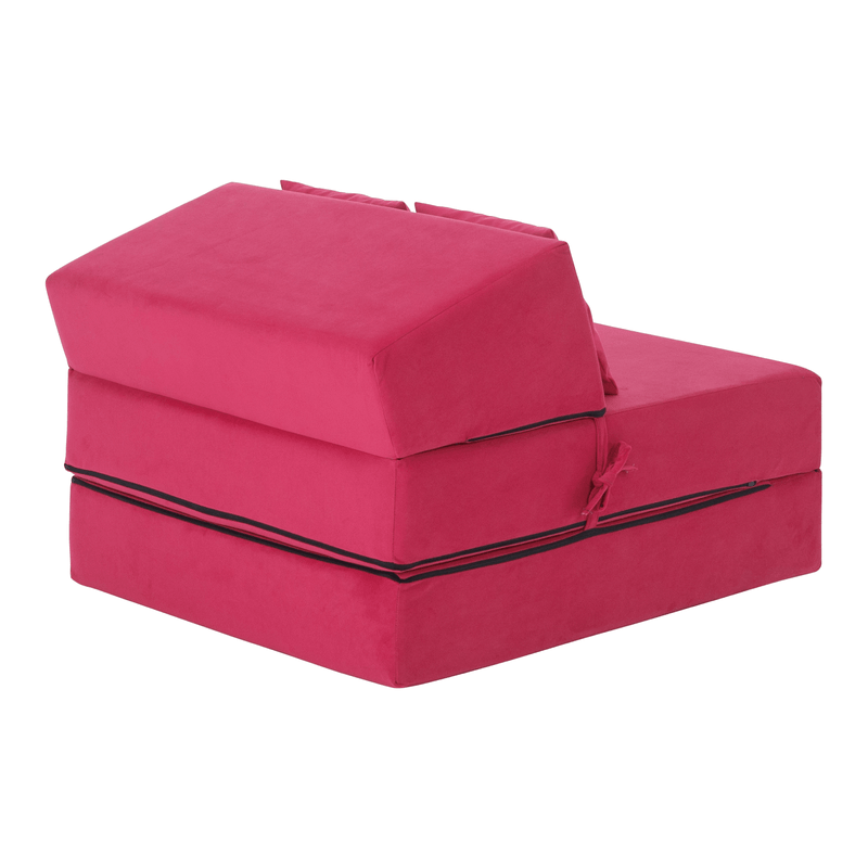 Casa si Gradina - Mobilier - Saltele si somiere - Saltele - Saltea pliabila/fotoliu extensibil, 2in1, roz magenta, PELOS - Infinity.ro