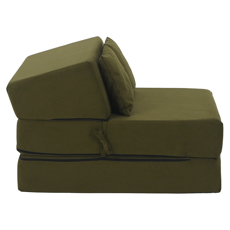 Casa si Gradina - Mobilier - Saltele si somiere - Saltele - Saltea pliabila/fotoliu extensibil, 2 in 1, masliniu, PELOS - Infinity.ro