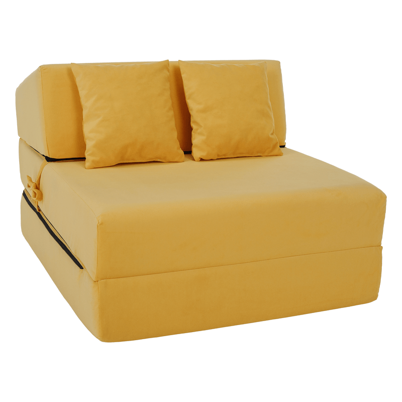 Casa si Gradina - Mobilier - Saltele si somiere - Saltele - Saltea pliabila/fotoliu extensibil, 2 in 1, galben, PELOS - Infinity.ro