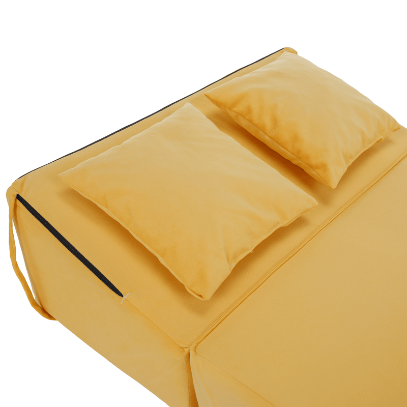 Casa si Gradina - Mobilier - Saltele si somiere - Saltele - Saltea pliabila/fotoliu extensibil, 2 in 1, galben, PELOS - Infinity.ro