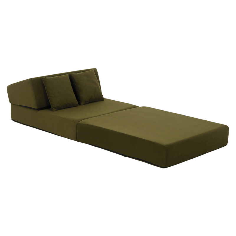 Casa si Gradina - Mobilier - Saltele si somiere - Saltele - Saltea pliabila/fotoliu extensibil, 2 in 1, masliniu, PELOS - Infinity.ro