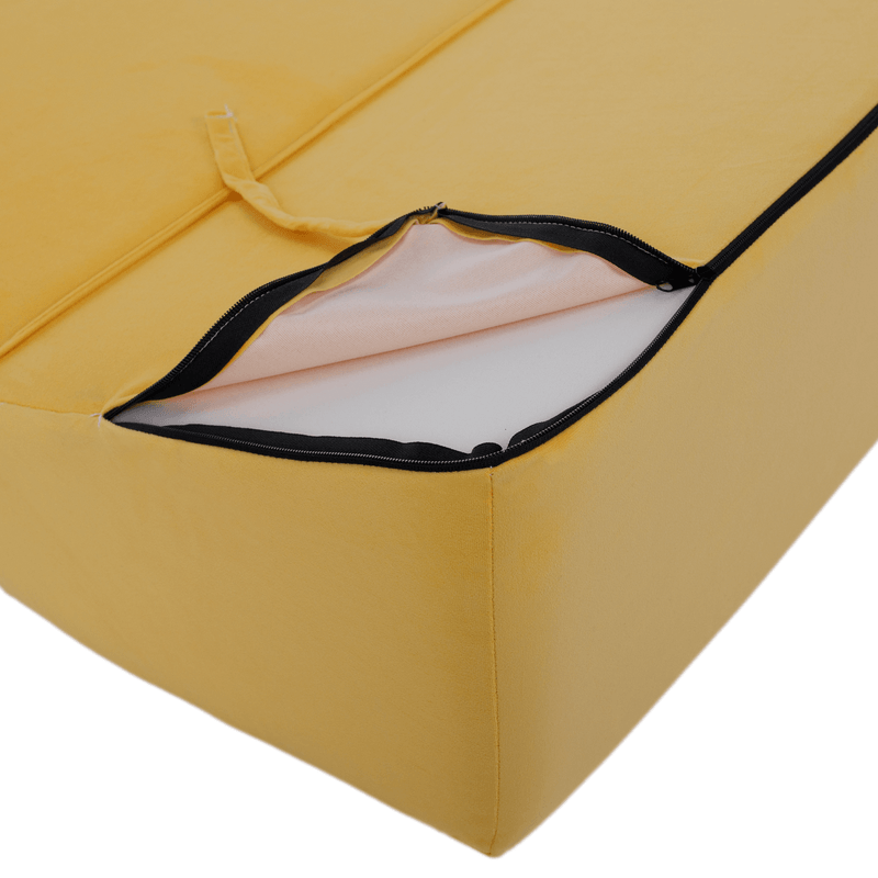 Casa si Gradina - Mobilier - Saltele si somiere - Saltele - Saltea pliabila/fotoliu extensibil, 2 in 1, galben, PELOS - Infinity.ro