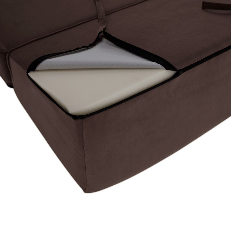 Casa si Gradina - Mobilier - Saltele si somiere - Saltele - Saltea pliabila/fotoliu extensibil, 2 in 1, maro Taupe, PELOS - Infinity.ro