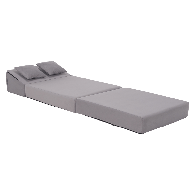 Casa si Gradina - Mobilier - Saltele si somiere - Saltele - Saltea pliabila/fotoliu extensibil, 2 in 1, gri deschis, PELOS - Infinity.ro
