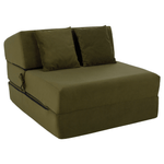 Casa si Gradina - Mobilier - Saltele si somiere - Saltele - Saltea pliabila/fotoliu extensibil, 2 in 1, masliniu, PELOS - Infinity.ro