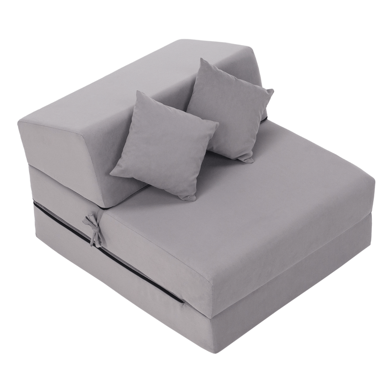 Casa si Gradina - Mobilier - Saltele si somiere - Saltele - Saltea pliabila/fotoliu extensibil, 2 in 1, gri deschis, PELOS - Infinity.ro