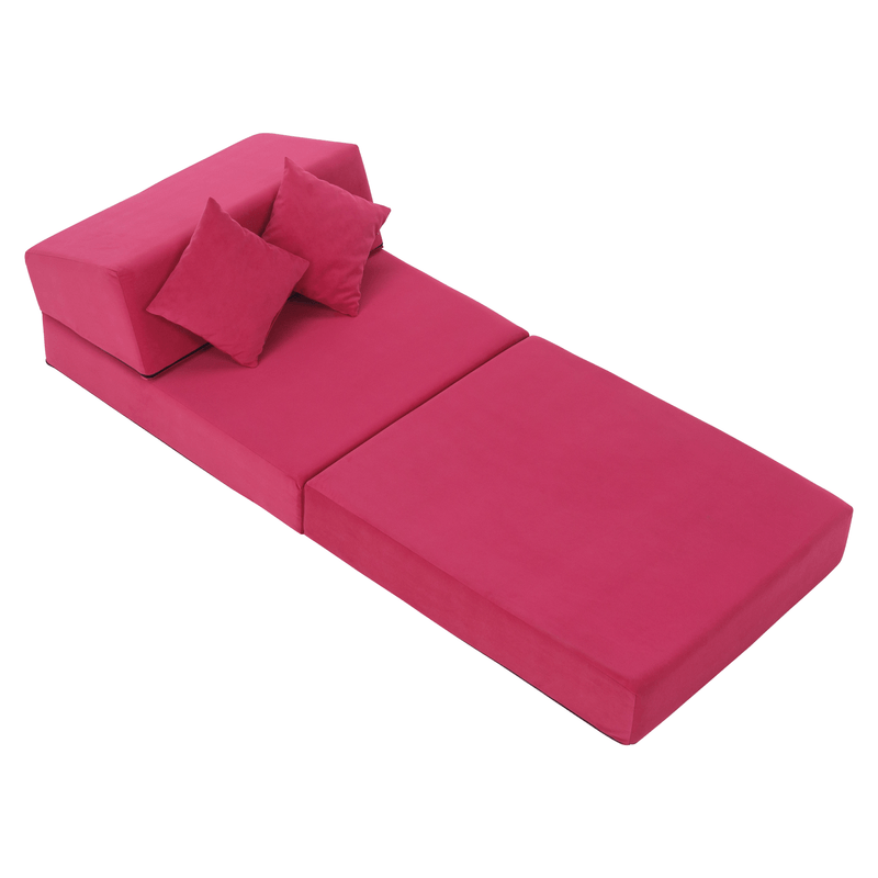 Casa si Gradina - Mobilier - Saltele si somiere - Saltele - Saltea pliabila/fotoliu extensibil, 2in1, roz magenta, PELOS - Infinity.ro