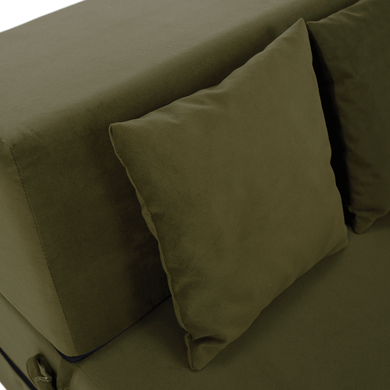 Casa si Gradina - Mobilier - Saltele si somiere - Saltele - Saltea pliabila/fotoliu extensibil, 2 in 1, masliniu, PELOS - Infinity.ro