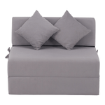 Casa si Gradina - Mobilier - Saltele si somiere - Saltele - Saltea pliabila/fotoliu extensibil, 2 in 1, gri deschis, PELOS - Infinity.ro