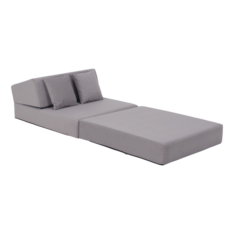 Casa si Gradina - Mobilier - Saltele si somiere - Saltele - Saltea pliabila/fotoliu extensibil, 2 in 1, gri deschis, PELOS - Infinity.ro
