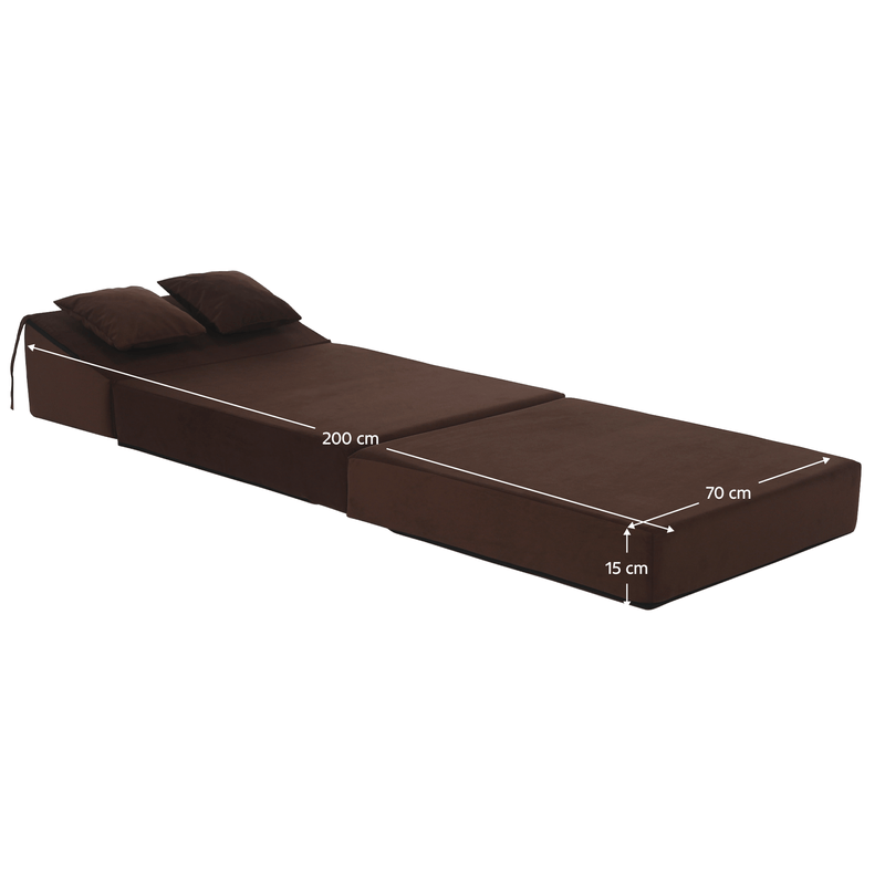 Casa si Gradina - Mobilier - Saltele si somiere - Saltele - Saltea pliabila/fotoliu extensibil, 2 in 1, maro, PELOS - Infinity.ro